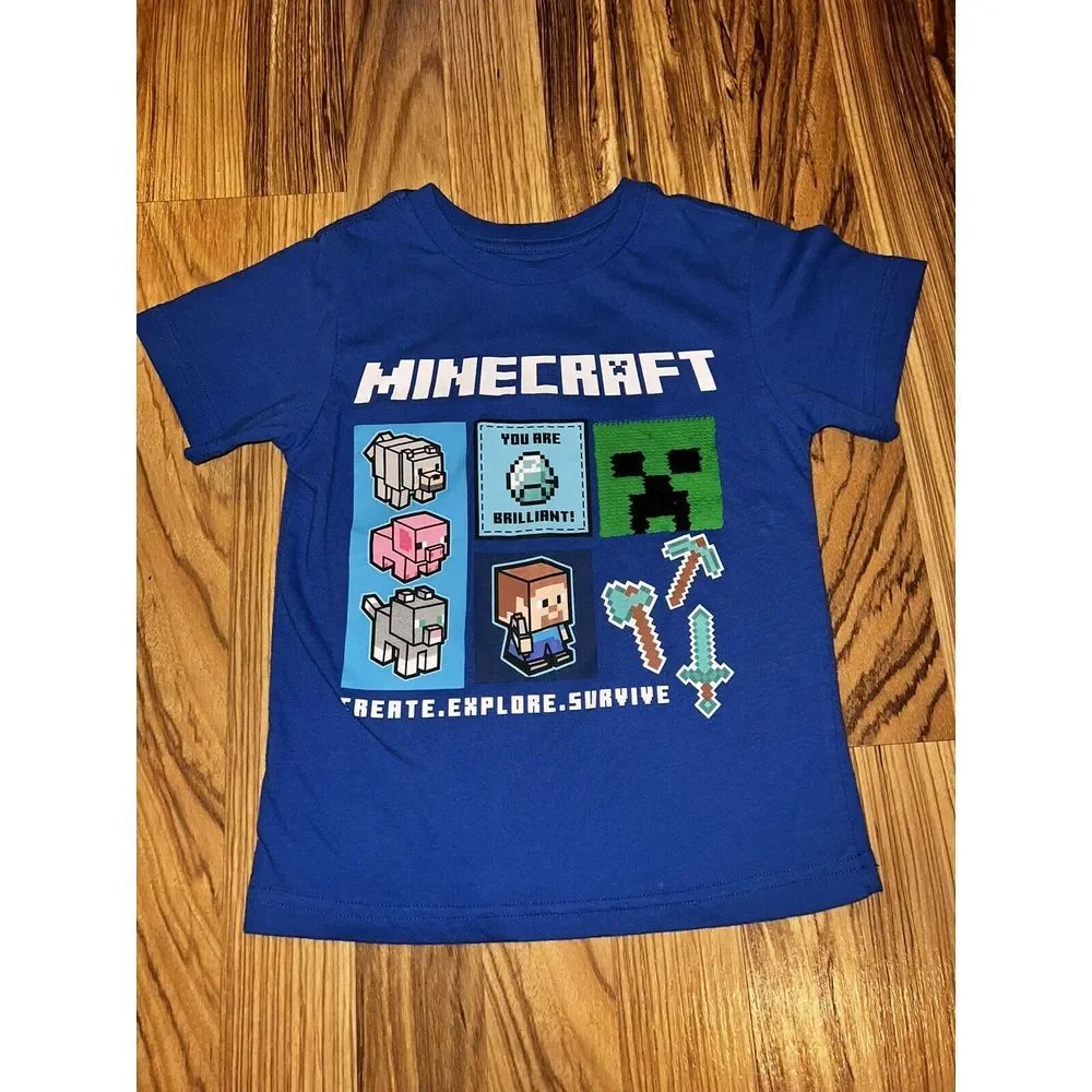 Carter's Fortnite Minecraft Jumping Beans Super Mario Boys Shirts Sz‎ 4 Lot of 4